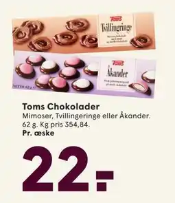 SPAR Toms Chokolader, DKK 22 tilbud