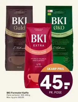 SPAR BKI Formalet Kaffe, DKK 45 tilbud