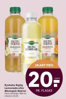 SPAR Rynkeby Rigtig Lemonade eller Økologisk Nektar, DKK 20 tilbud