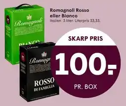 SPAR Romagnoli Rosso eller Bianco, DKK 100 tilbud