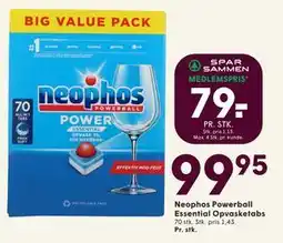 SPAR Neophos Powerball Essential Opvasketabs, DKK 99.95, App-pris tilbud