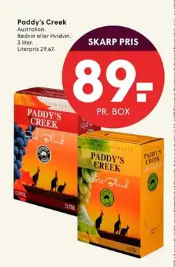 SPAR Paddy’s Creek, DKK 89 tilbud
