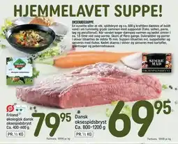 REMA 1000 Friland økologisk dansk oksespidsbryst Ca. 400-600 g, DKK 79.95 tilbud