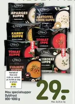 REMA 1000 Mou specialsupper Dybfrost 800-1000 g, DKK 29 tilbud