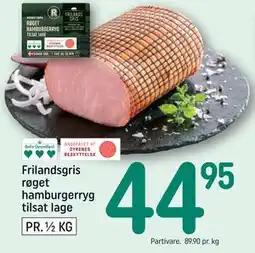 REMA 1000 Frilandsgris røget hamburgerryg tilsat lage, DKK 44.95 tilbud