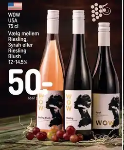 REMA 1000 WOW USA 75 cl, DKK 50 tilbud