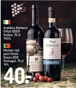 REMA 1000 Mentor red port finish Douro DOC Portugal, 75 cl 14%, DKK 40 tilbud