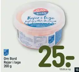 REMA 1000 Om Bord Rejer i lage 200 g, DKK 25 tilbud