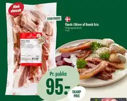 Min Købmand Flæsk i Skiver af Dansk Gris, DKK 95 tilbud