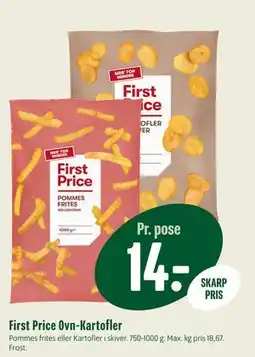 Min Købmand First Price Ovn-Kartofler, DKK 14 tilbud