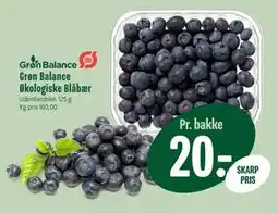 Min Købmand Grøn Balance Økologiske Blåbær, DKK 20 tilbud