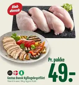 Min Købmand Gestus Dansk Kyllingebrystfilet, DKK 49 tilbud