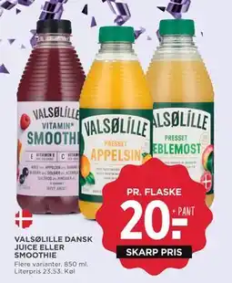 MENY VALSØLILLE DANSK JUICE ELLER SMOOTHIE, DKK 20 tilbud
