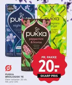 MENY PUKKA ØKOLOGISK TE, DKK 20 tilbud