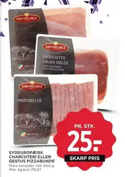 MENY SYDEUROPÆISK CHARCUTERI ELLER GESTUS PIZZABUNDE, DKK 25 tilbud