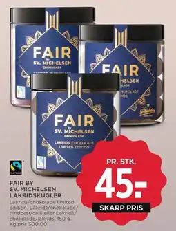 MENY FAIR BY SV. MICHELSEN LAKRIDSKUGLER, DKK 45 tilbud