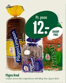 Min Købmand Pågen Brød, DKK 12 tilbud