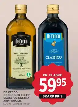 MENY DE CECCO ØKOLOGISK ELLER CLASSICO EKSTRA JOMFRUOLIE, DKK 59.95 tilbud