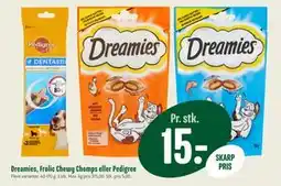 Min Købmand Dreamies, Frolic Chewy Chomps eller Pedigree, DKK 15 tilbud
