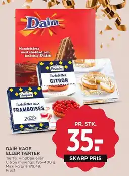 MENY DAIM KAGE ELLER TÆRTER, DKK 35 tilbud