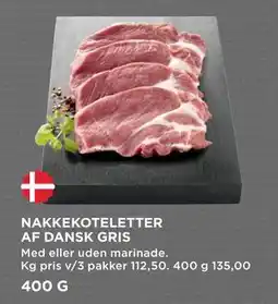 MENY NAKKEKOTELETTER AF DANSK GRIS, DKK 135 tilbud
