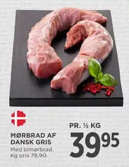 MENY MØRBRAD AF DANSK GRIS, DKK 39.95 tilbud