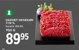 MENY HAKKET OKSEKØD 7-10 %, DKK 89.95 tilbud