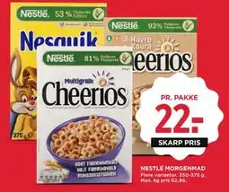 MENY NESTLÉ MORGENMAD, DKK 22 tilbud