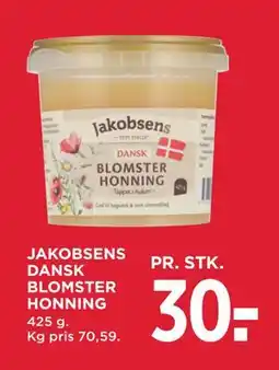 MENY JAKOBSENS DANSK BLOMSTER HONNING, DKK 30 tilbud