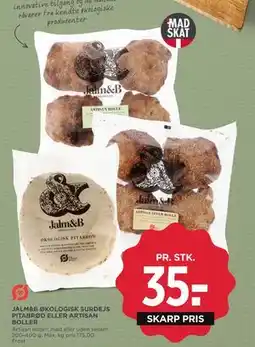 MENY JALM&B ØKOLOGISK SURDEJS PITABRØD ELLER ARTISAN BOLLER, DKK 35 tilbud