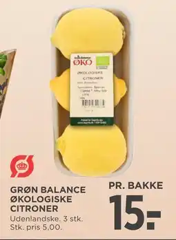 MENY GRØN BALANCE ØKOLOGISKE CITRONER, DKK 15 tilbud