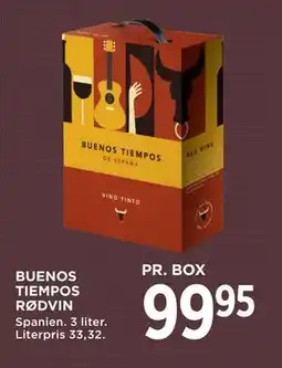 MENY BUENOS TIEMPOS RØDVIN, DKK 99.95 tilbud