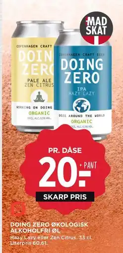 MENY DOING ZERO ØKOLOGISK ALKOHOLFRI ØL, DKK 20 tilbud