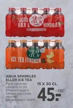 MENY AQUA SPARKLES ELLER ICE TEA, DKK 45 tilbud