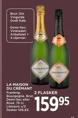 MENY LA MAISON DU CRÉMANT, DKK 159.95 tilbud