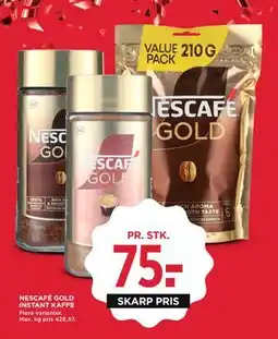 MENY NESCAFÉ GOLD INSTANT KAFFE, DKK 75 tilbud