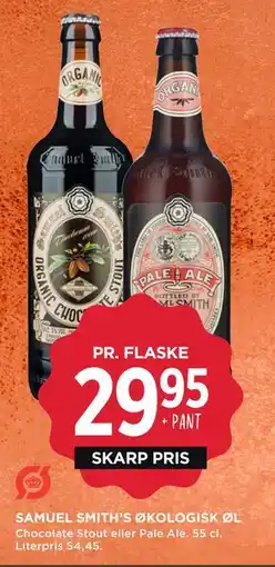 MENY SAMUEL SMITH’S ØKOLOGISK ØL, DKK 29.95 tilbud