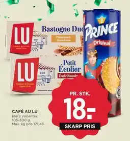 MENY CAFÉ AU LU, DKK 18 tilbud