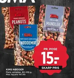 MENY KIMS NØDDER, DKK 15 tilbud