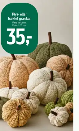 Føtex Plys- eller hæklet græskar tilbud