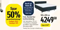 Føtex F.eks. Nordisk Fjer kontinentalseng tilbud