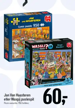 Føtex Jan Van Haasteren eller Wasgij puslespil tilbud