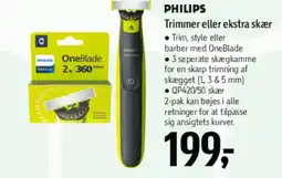 Føtex PHILIPS Trimmer eller ekstra skær tilbud