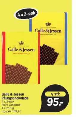 Fakta Tyskland Galle & Jessen Pålægschokolade tilbud