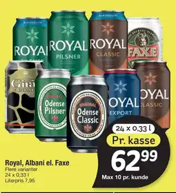 Fakta Tyskland Royal, Albani el. Faxe tilbud