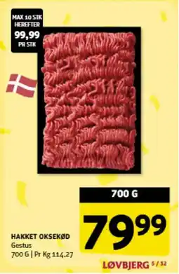 Løvbjerg Hakket oksekød Gestus tilbud