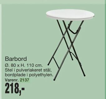 Harald Nyborg Barbord tilbud