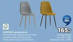 JYSK JONSTRUP spisebordsstol, DKK 165 tilbud