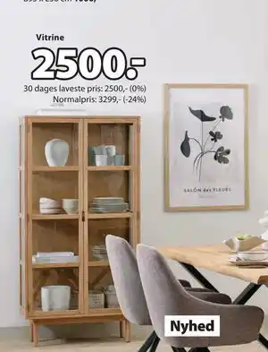 JYSK VESTERBY vitrine, DKK 2500 tilbud
