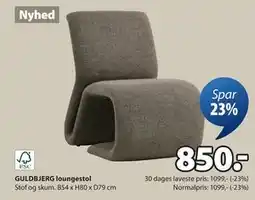 JYSK GULDBJERG loungestol, DKK 850 tilbud